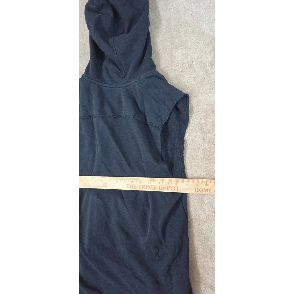 Under Armour iron lradise hoodie Mens size Large Black sleeveless gym workout